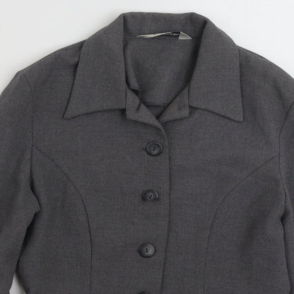 Paragon Womens Grey   Jacket Blazer Size 10  Button