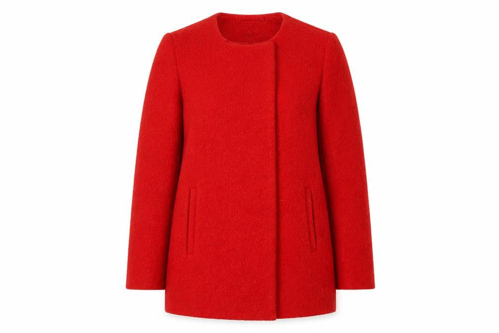 Matalan Womens Red   Pea Coat Coat Size 10  Snap