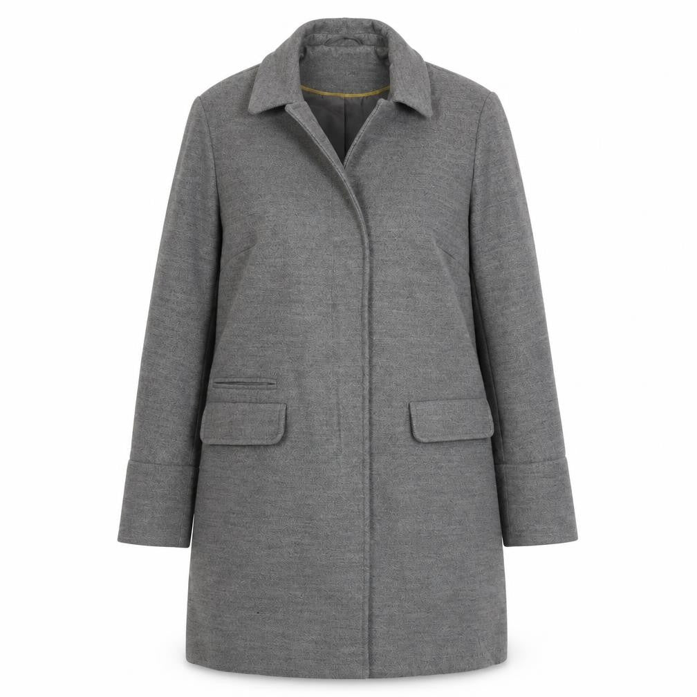 Topshop Womens Grey   Overcoat Coat Size 8  Zip