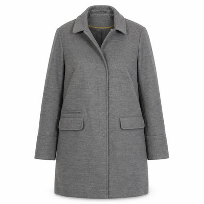 Topshop Womens Grey   Overcoat Coat Size 8  Zip