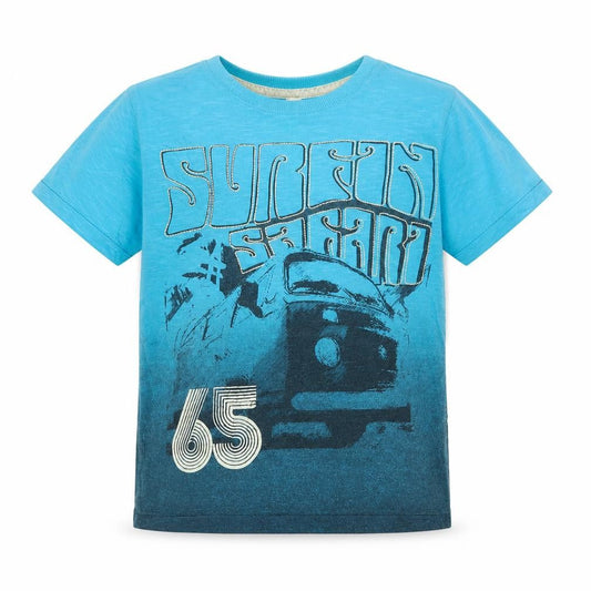 Urban Outlaws Boys Blue  100% Cotton Pullover T-Shirt Size 7-8 Years Crew Neck  - Surf
