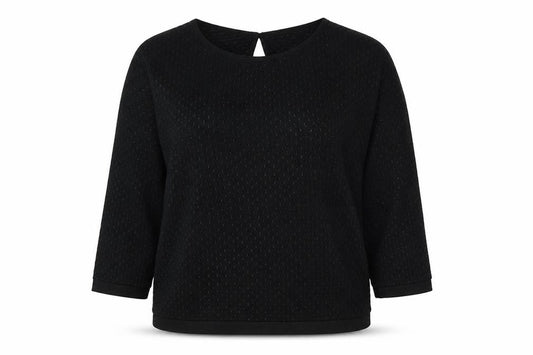 Per Una Womens Black Round Neck Geometric Acrylic Pullover Jumper Size 12