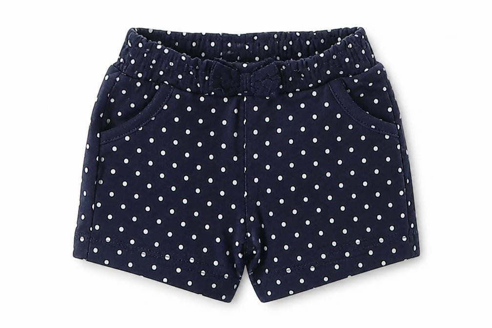 Young Division Girls Blue Polka Dot 100% Cotton Cropped Trousers Size 12-18 Months