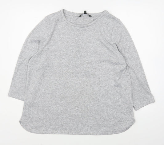Bonmarché Womens Grey  Polyester Pullover Sweatshirt Size 16  Pullover
