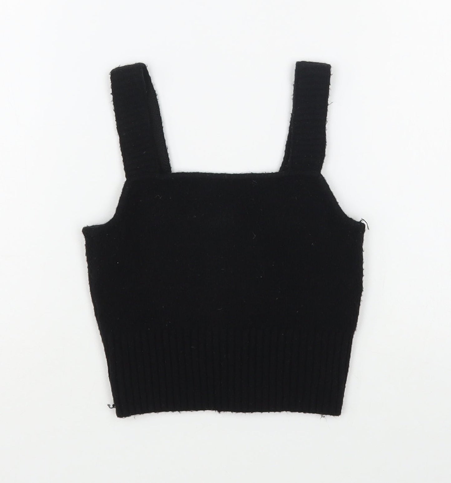 H&M Womens Black  Polyester Basic Tank Size XS Square Neck