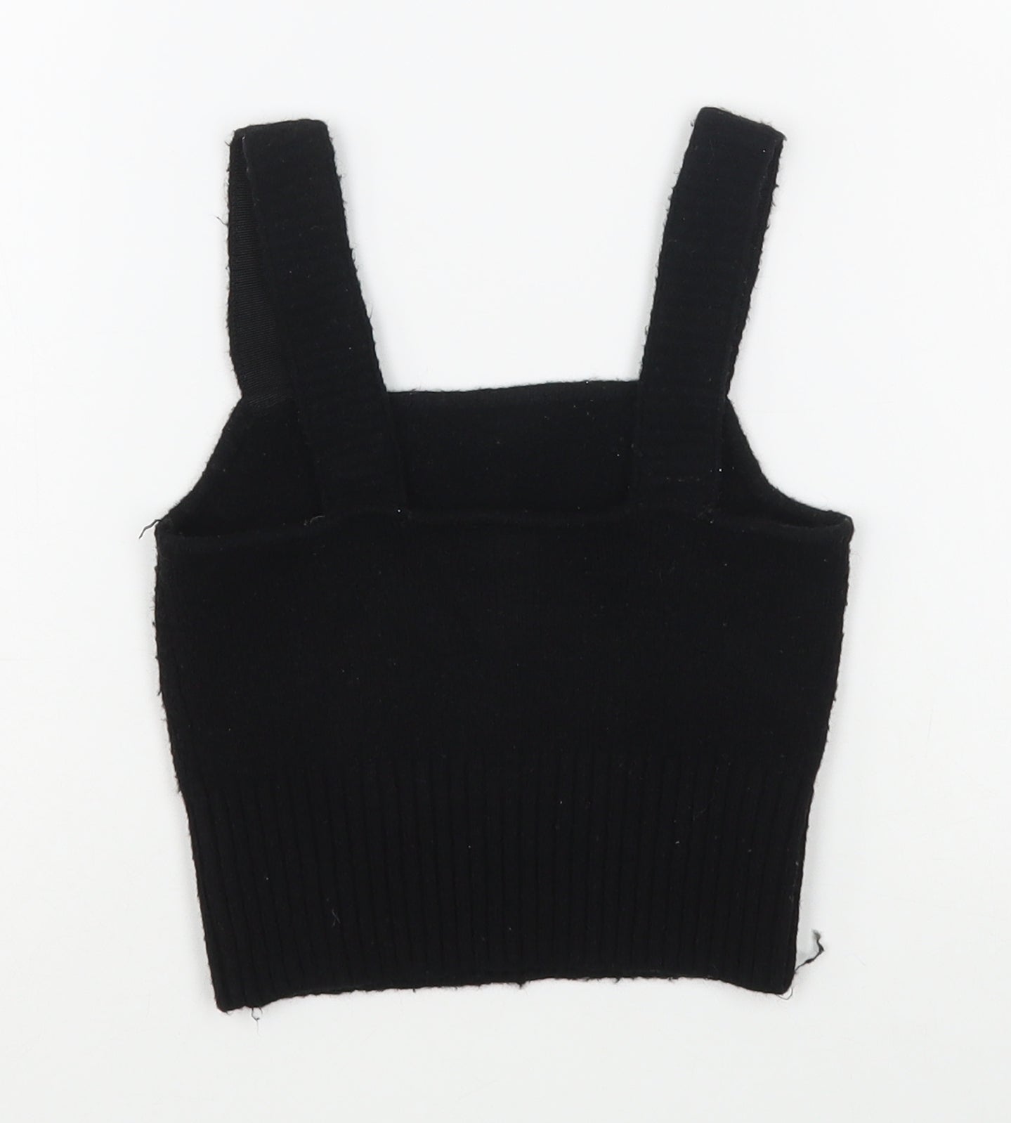 H&M Womens Black  Polyester Basic Tank Size XS Square Neck