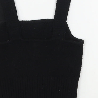 Preloved H&M Womens Black  Polyester Basic Tank Size XS Square Neck - Label