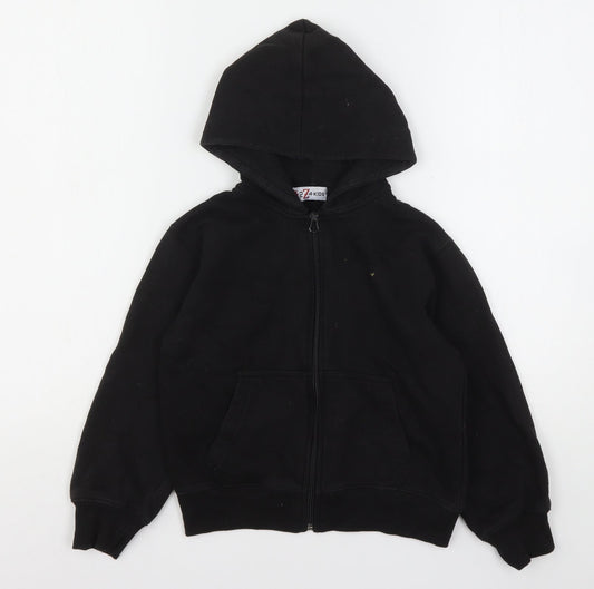 A2Z  Boys Black  Polyester Full Zip Hoodie Size 7-8 Years