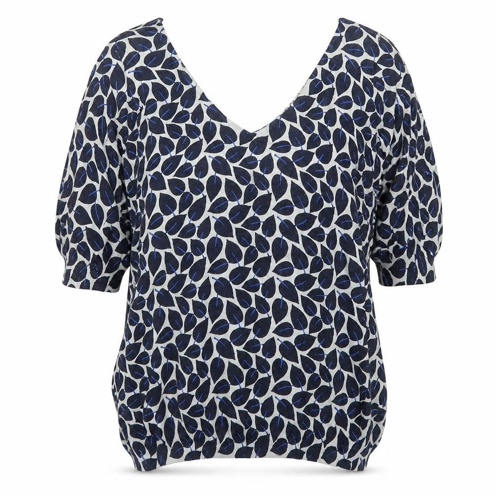 NEXT Womens Multicoloured V-Neck Floral Cotton Pullover Jumper Size 10