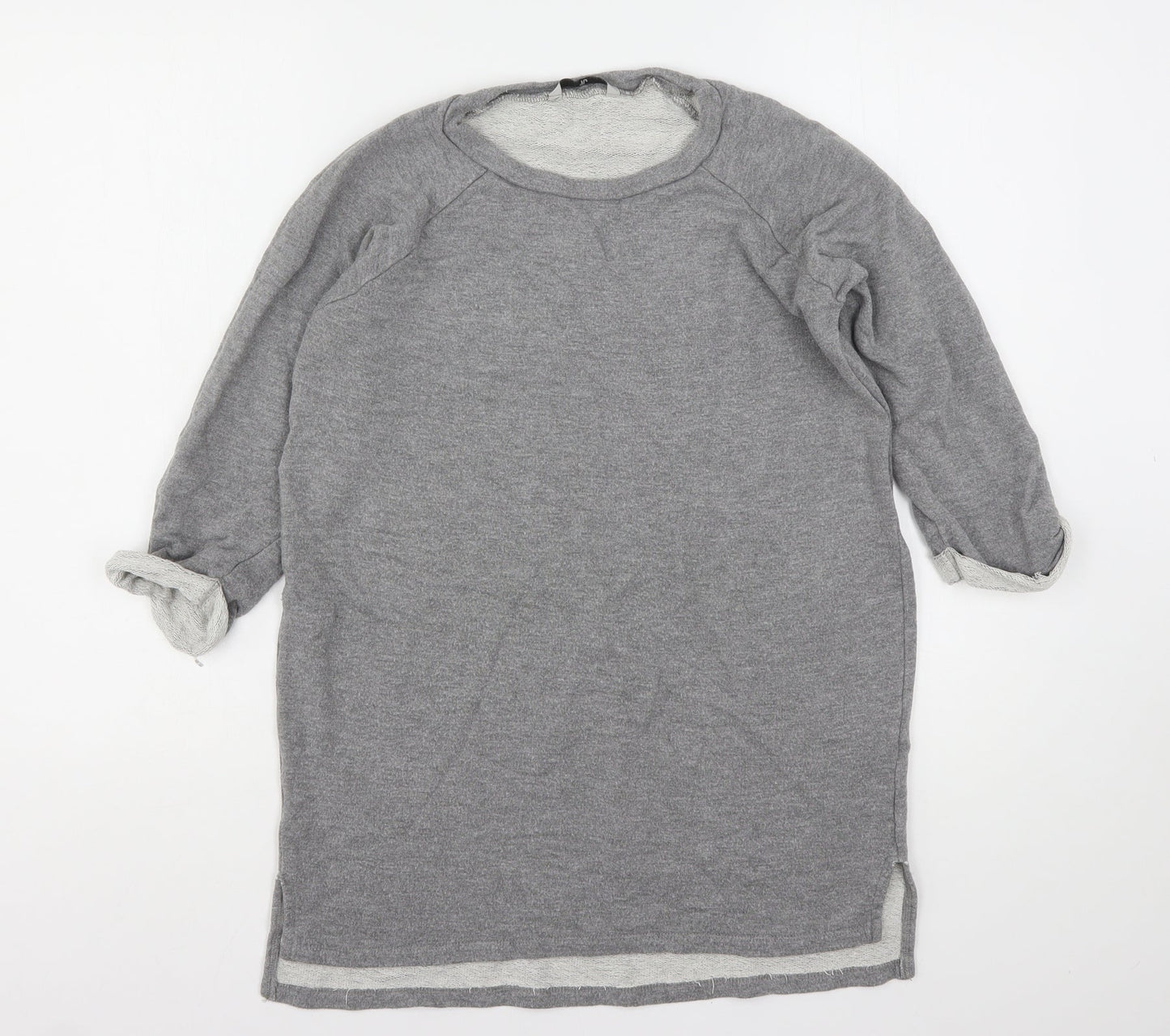 TU Womens Grey  Vinyl Pullover Sweatshirt Size 10