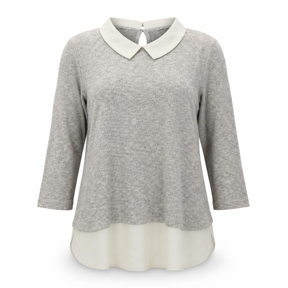 George Womens Beige Collared  Viscose Pullover Jumper Size 14