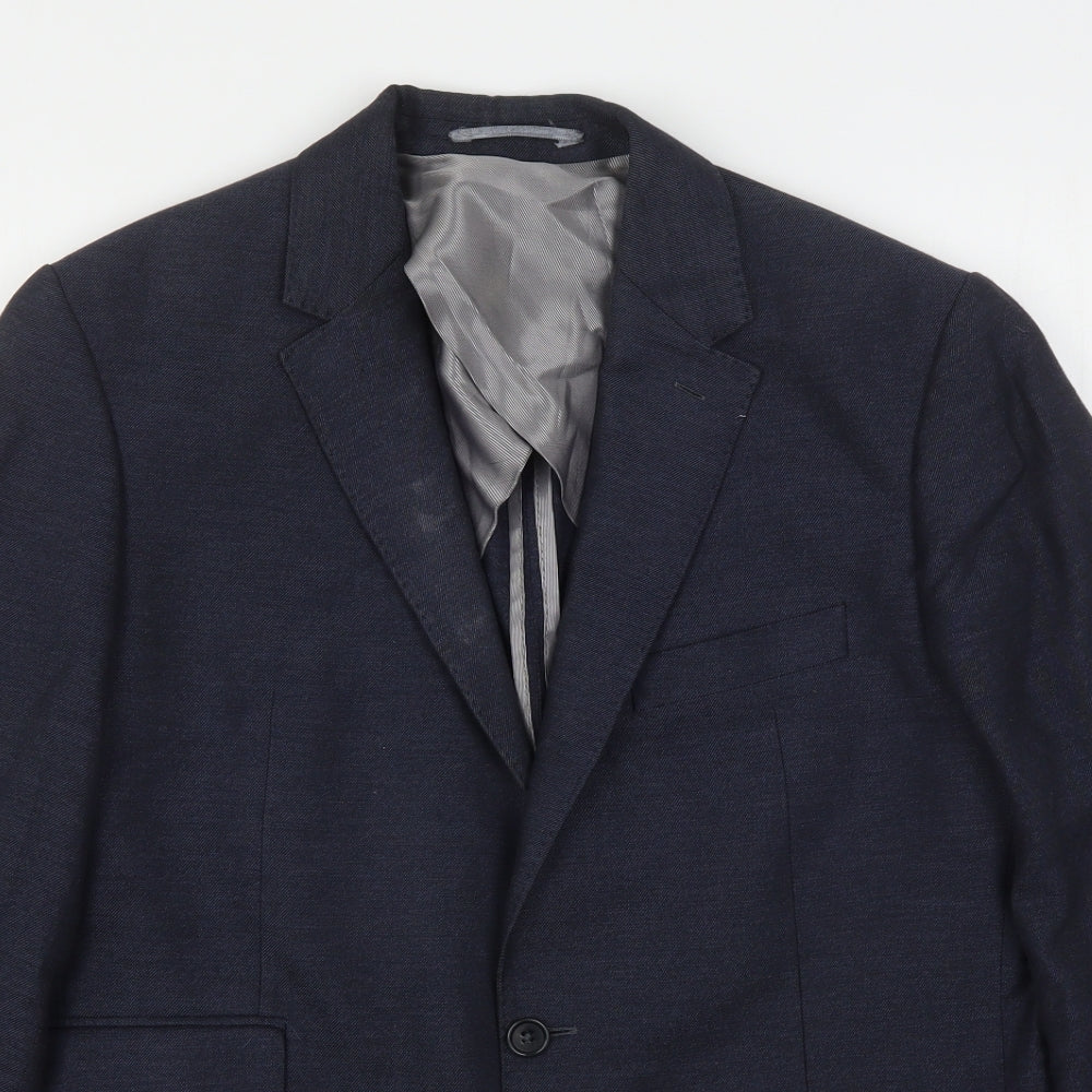 John Lewis  Mens Blue  Cotton Jacket Suit Jacket Size M