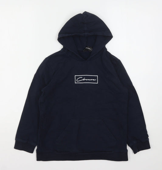 Closure Boys Blue  Cotton Pullover Hoodie Size 12-13 Years