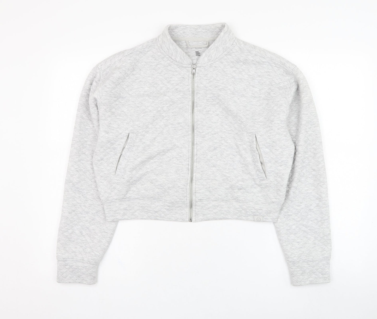 Gilly Hicks Womens Grey  Polyester Full Zip Sweatshirt Size S  Zip - Cropped