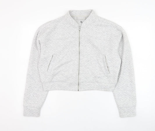 Gilly Hicks Womens Grey  Polyester Full Zip Sweatshirt Size S  Zip - Cropped