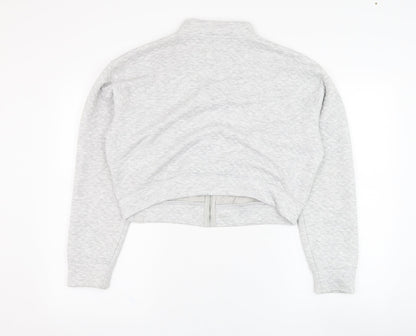 Preloved Gilly Hicks Womens Grey  Polyester Full Zip Sweatshirt Size S  Zip - Cropped - Back