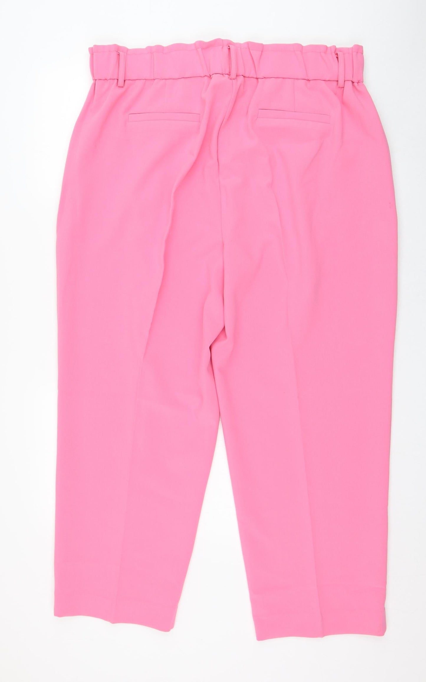 NEXT Womens Pink  Polyester Carrot Trousers Size 29 L26 in Regular Zip
