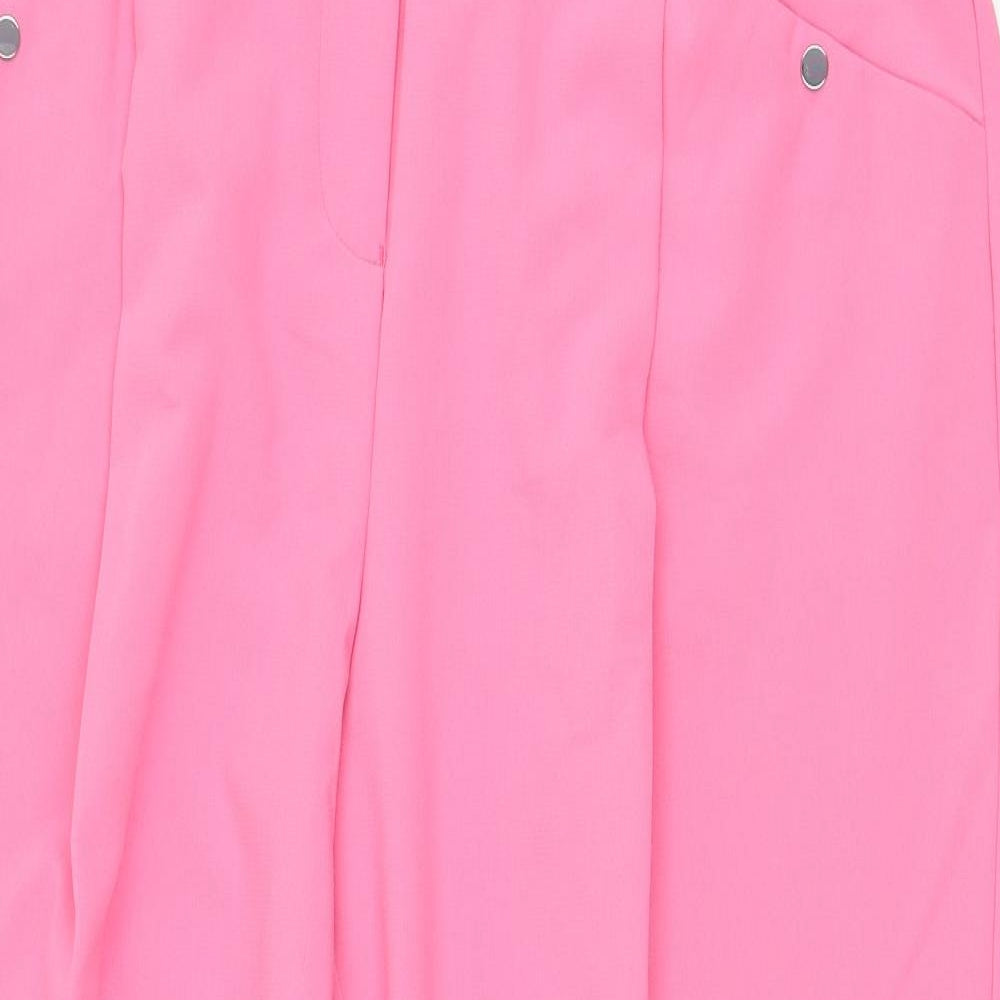 NEXT Womens Pink  Polyester Carrot Trousers Size 29 L26 in Regular Zip