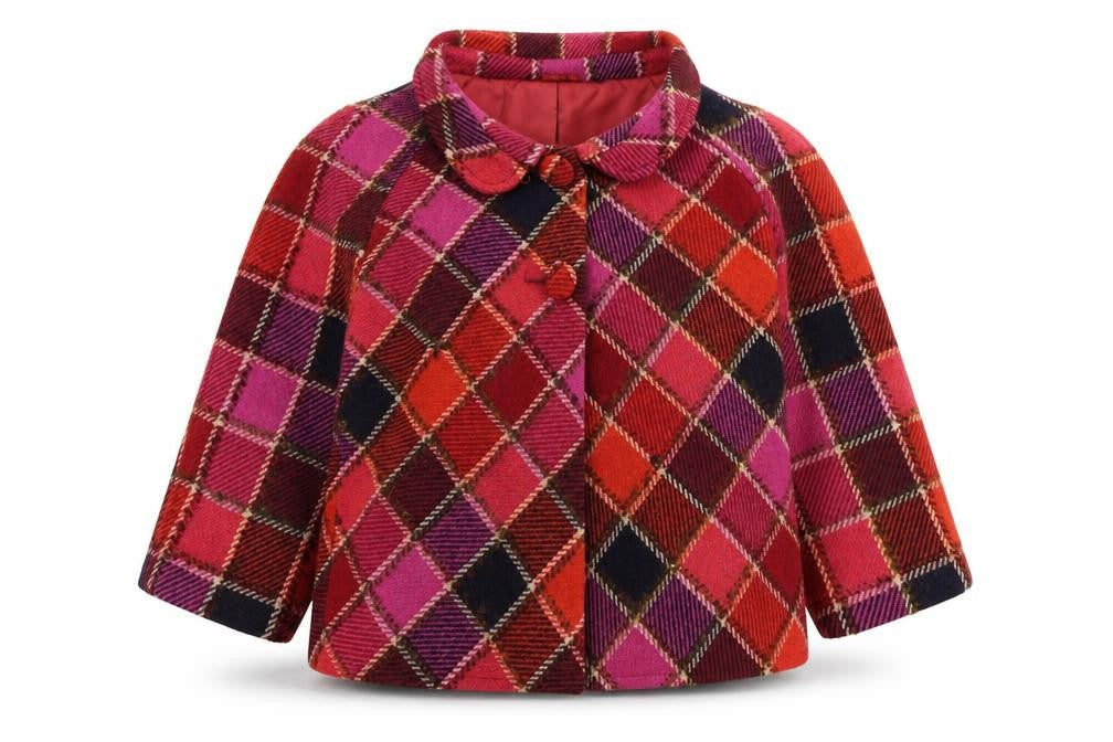 H&M Womens Red Check  Jacket  Size 10  Button