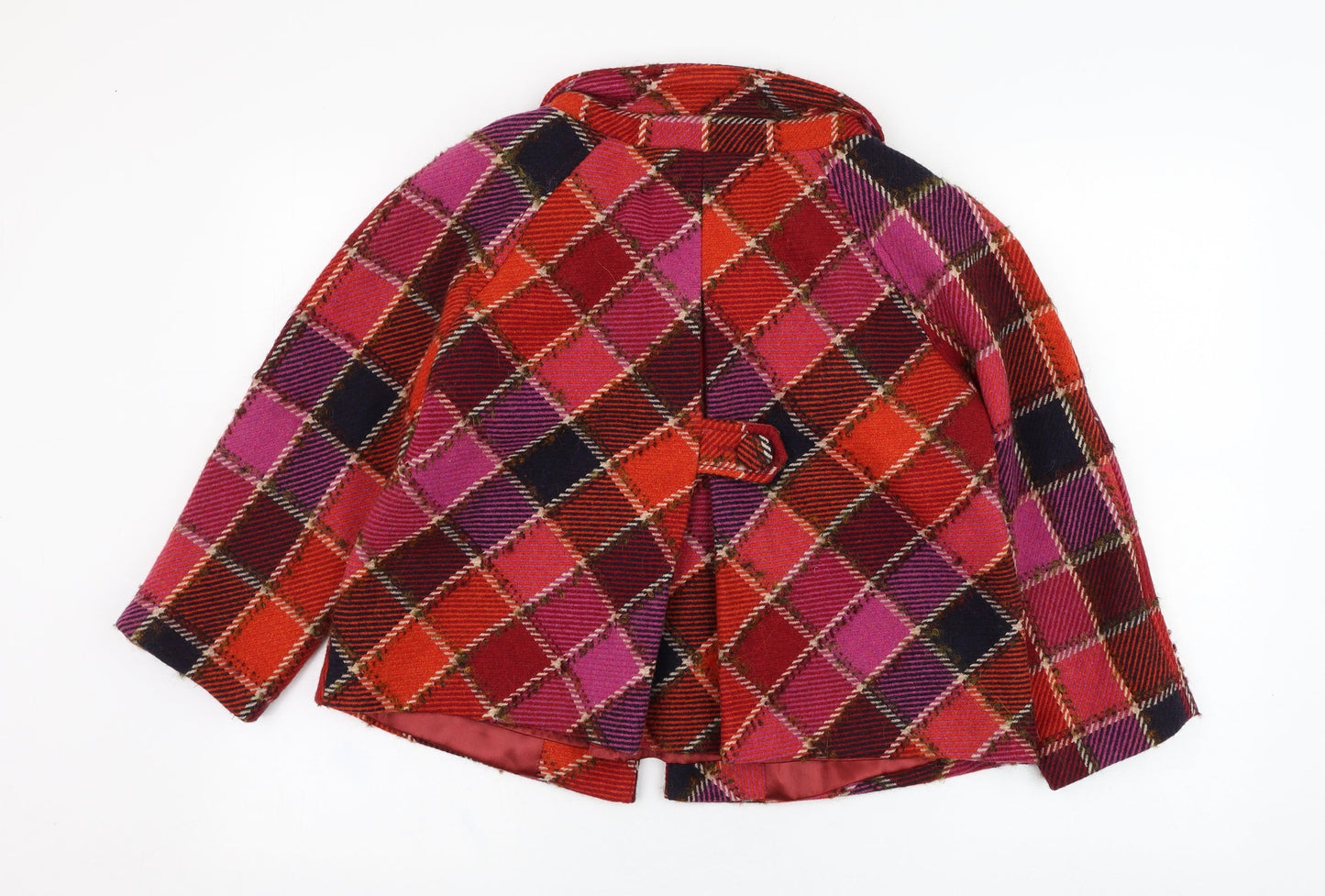 H&M Womens Red Check  Jacket  Size 10  Button