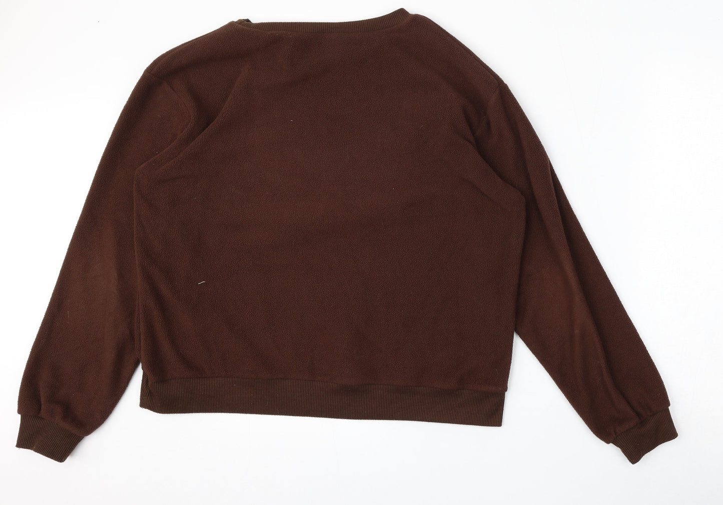 SheIn Womens Brown  Polyester Pullover Sweatshirt Size M