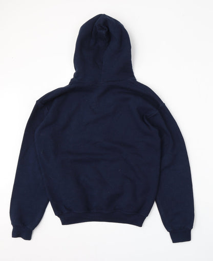Preloved Gildan Boys Blue  Cotton Pullover Hoodie Size L   - Friends - Back
