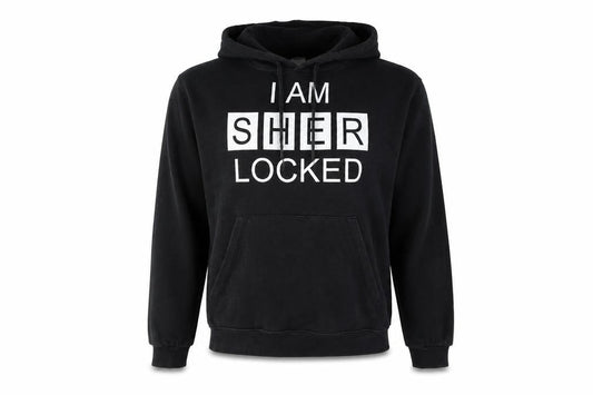 B&C Collection Womens Black  Cotton Pullover Hoodie Size L   - Sherlock