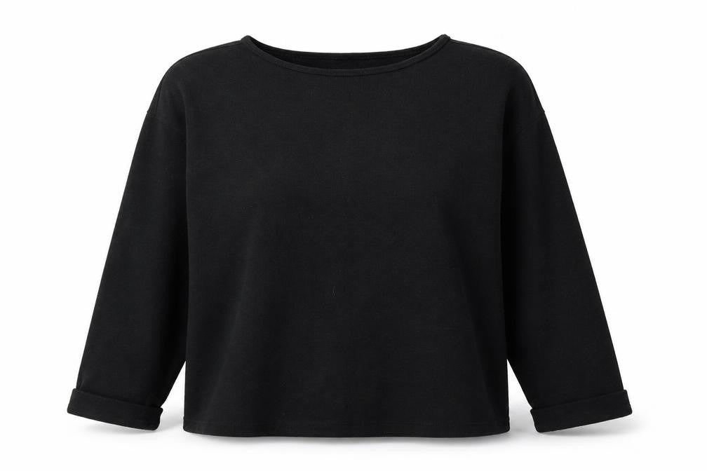 DASH Womens Black  Polyester Pullover Sweatshirt Size L