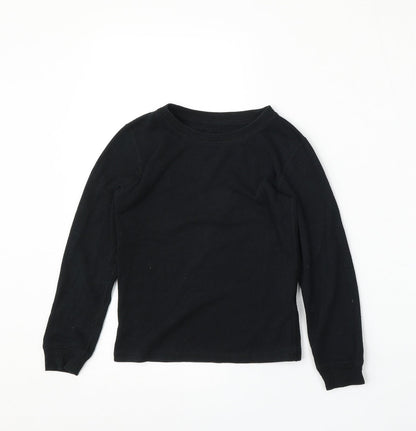 Marks & Spencer Girls Black  Cotton Pullover Sweatshirt Size 7-8 Years