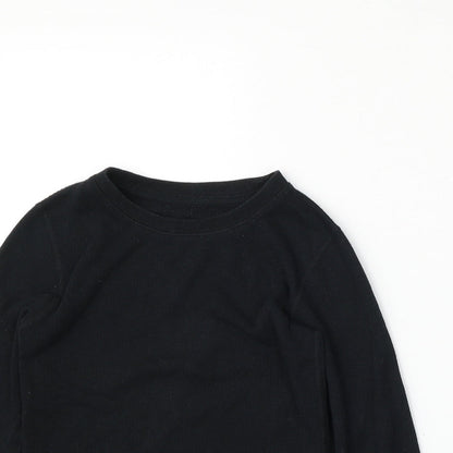 Marks & Spencer Girls Black  Cotton Pullover Sweatshirt Size 7-8 Years