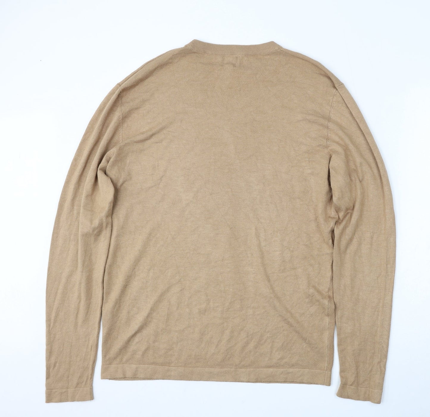 River Island Womens Brown Round Neck  Viscose Pullover Jumper Size XL