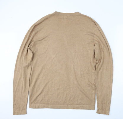 River Island Womens Brown Round Neck  Viscose Pullover Jumper Size XL