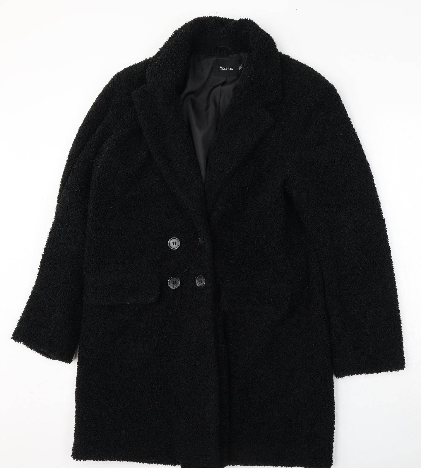 Boohoo Womens Black   Jacket  Size 12  Button