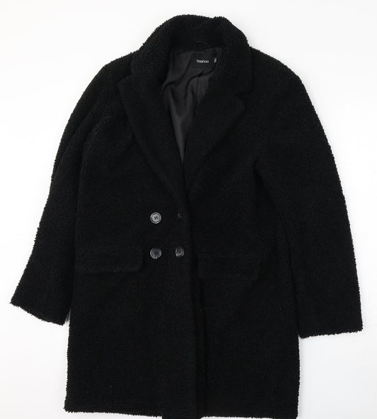 Boohoo Womens Black   Jacket  Size 12  Button