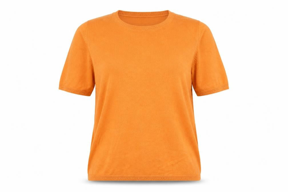 Marks & Spencer Womens Orange Round Neck  Acrylic Pullover Jumper Size 16