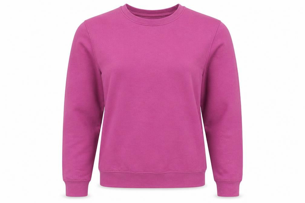 PRETTYLITTLETHING Womens Pink  Cotton Pullover Sweatshirt Size S
