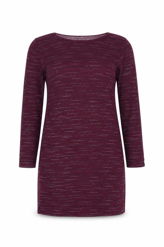 NEXT Womens Purple Geometric Cotton Basic Blouse Size 10 Round Neck