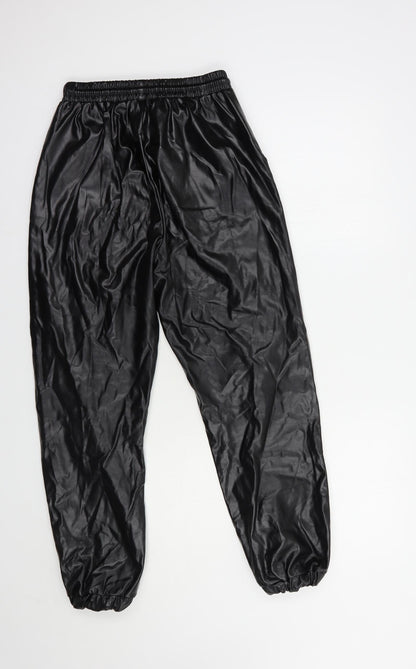 Preloved Brave Soul Womens Black  Polyester Trousers  Size XS L28 in Regular Drawstring - Back