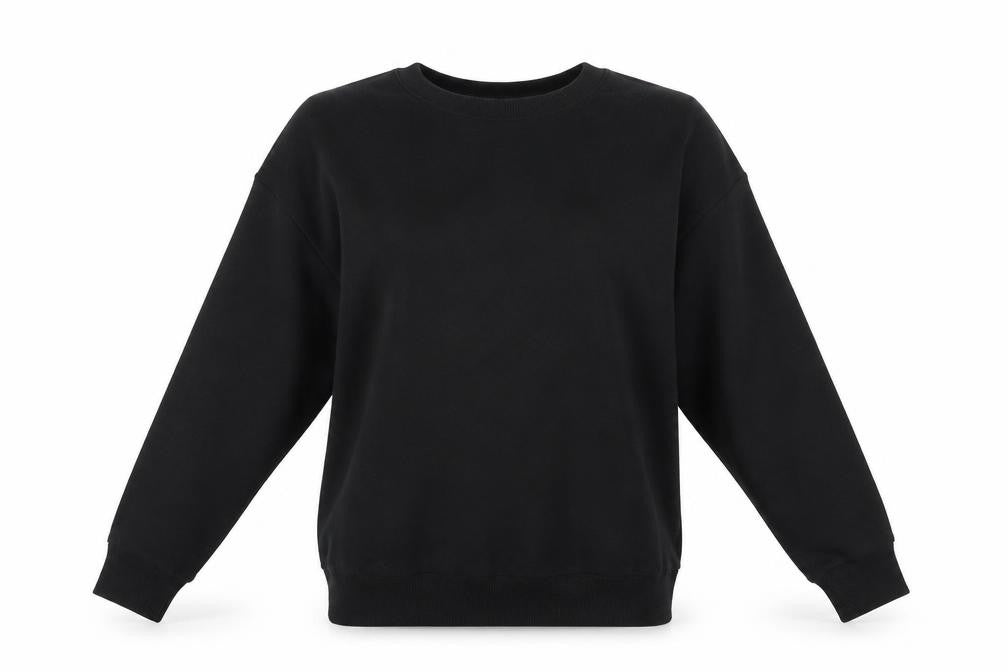 New Look Womens Black  Cotton Pullover Sweatshirt Size 8  Pullover