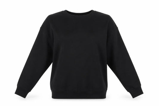 New Look Womens Black  Cotton Pullover Sweatshirt Size 8  Pullover