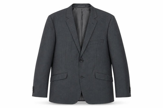 Butler & Webb Mens Grey Striped Jacket Blazer Size 42 Button