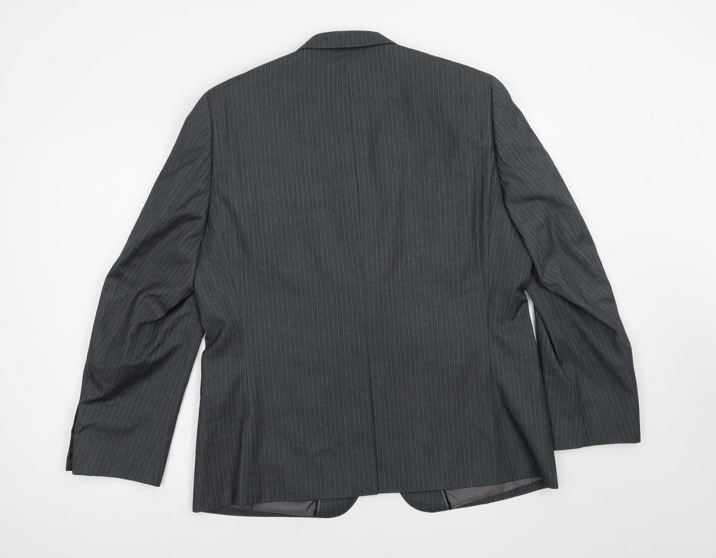 Butler and Webb Mens Grey Striped  Jacket Blazer Size 42  Button