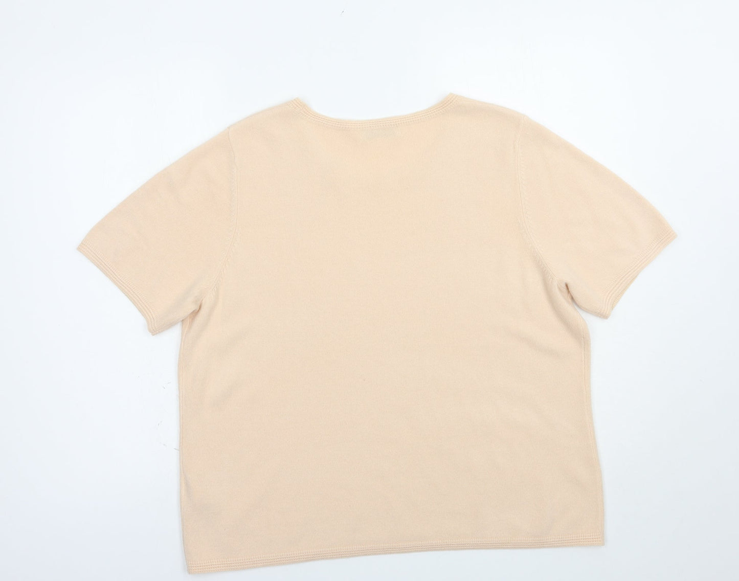 Marks and Spencer Womens Pink Boat Neck  Acrylic Pullover Jumper Size 18