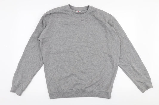 Preloved CS Mens Grey  Polyester Pullover Sweatshirt Size M - Front