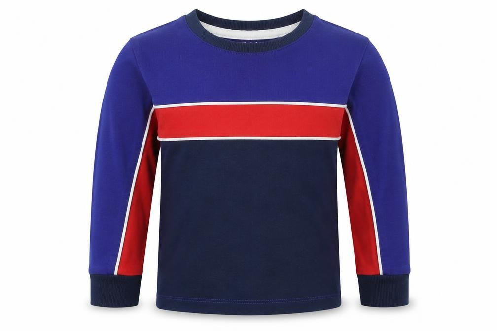 Next Boys Blue Striped Cotton Pullover Sweatshirt Size 4 Years  Pullover