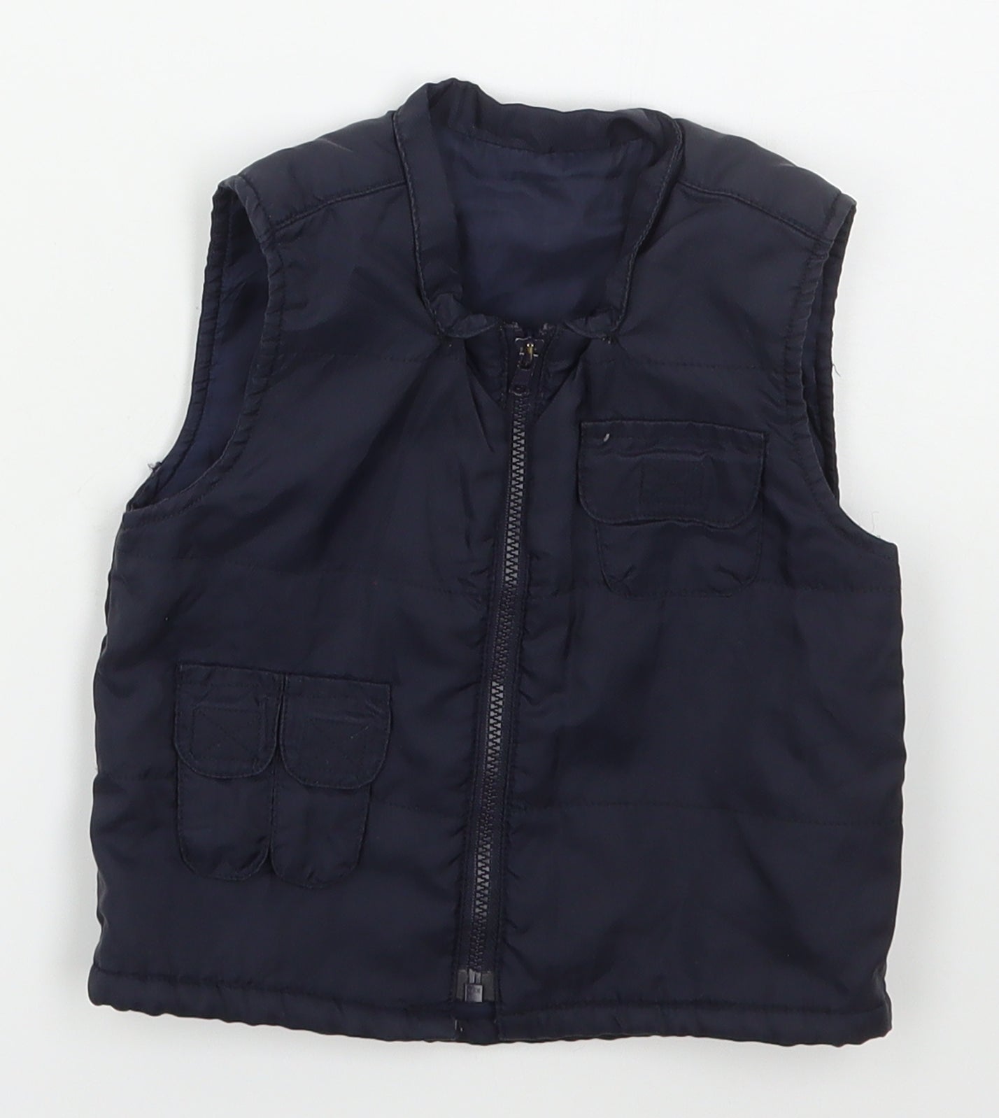 St Bernard Boys Blue   Gilet Jacket Size 3-6 Months   Zip