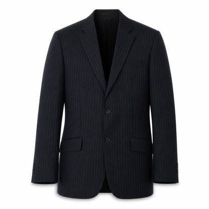 F&F Mens Blue Striped Polyester Jacket Suit Jacket Size 36