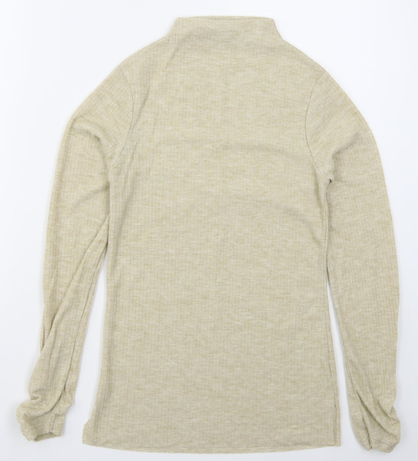 River Island Womens Beige Mock Neck  Polyester Pullover Jumper Size S