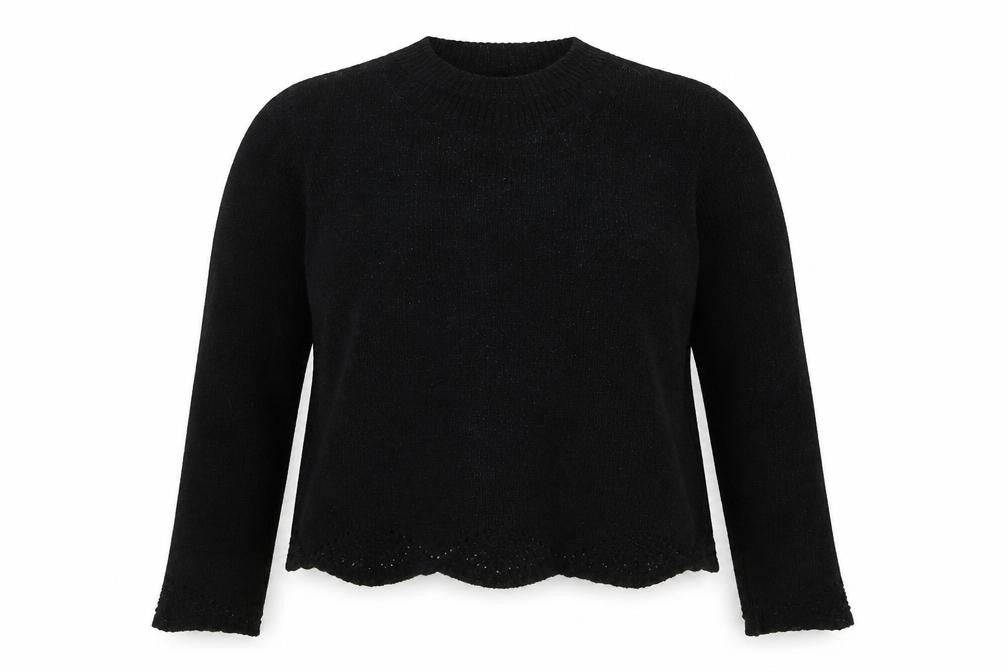 Primark Womens Black Crew Neck  Polyester Pullover Jumper Size 14