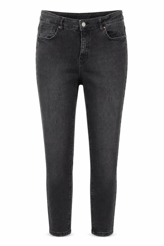 Denim Co Womens Grey  Cotton Skinny Jeans Size 14 L26 in Regular Button